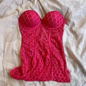 hot pink corset top